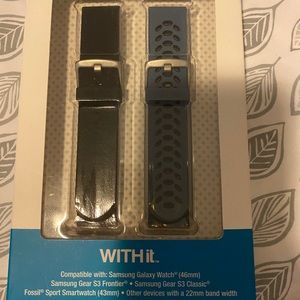 2 pack Silicone Bands for 22MM smart watches